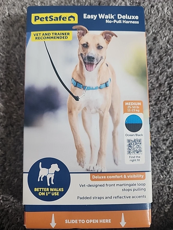 PetSafe Deluxe EasyWalk Harness Medium Ocean - Image 1 of 1