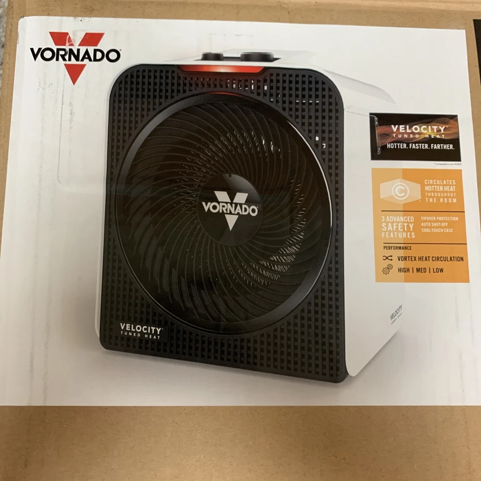 Calentador interior Vornado Velocity 3 (blanco) para toda la habitación Vortex ~ NUEVO Foto 1 de 4