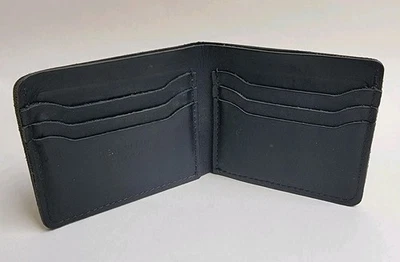 Botas Red Wing Cartera Cuero Negro Doble Pliegue 6 Ranuras para Tarjetas Hechas en EE. UU. Ropa de Trabajo de Viaje Foto 1 de 4