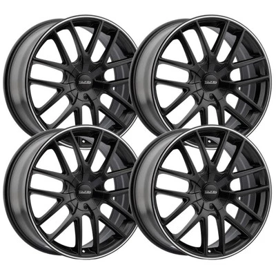 (Juego-4) Llantas Touren TR60 18x8 5x110/5x115 40 mm negras mecanizadas llantas 18 pulgadas Foto 1 de 4