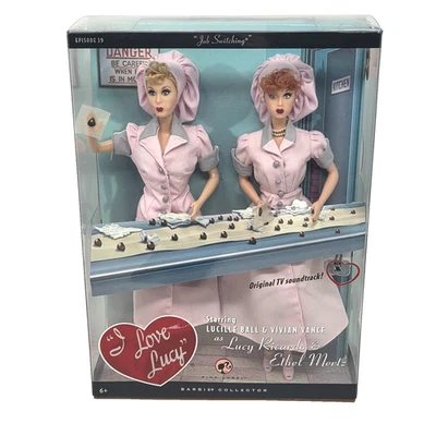 Muñeca Barbie I Love Lucy & Ethel 2008 cambio de trabajo etiqueta rosa nueva en caja # L9585 Foto 1 de 4