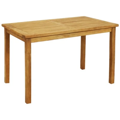 Sunnydaze Rectangular Solid Teak Outdoor Dining Table - Light - Scratch & Dent - Image 1 of 4