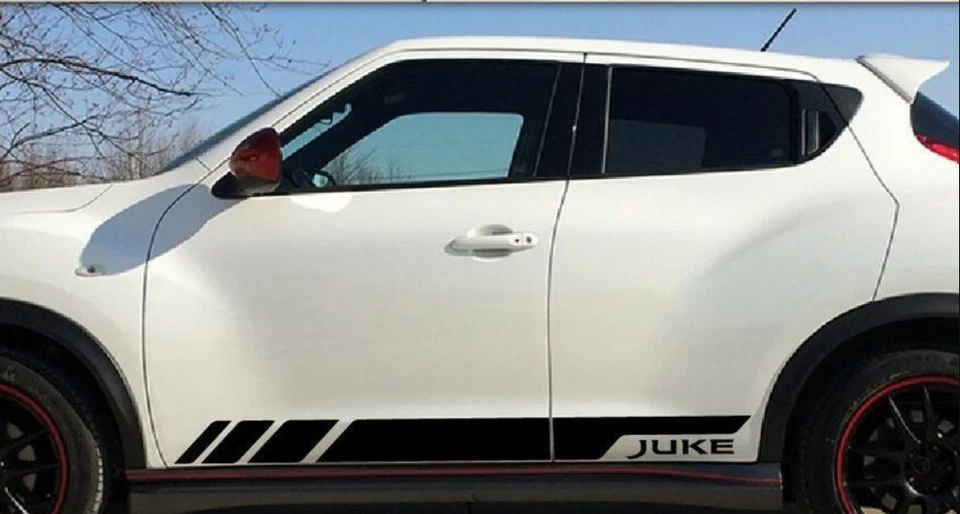 Se adapta a Nissan Juke rayas laterales gráficos ambos lados calcomanías pegatinas cualquier año 01 Foto 1 de 4