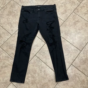 Legacy Edition Jordan Craig Sean Jeans 38x32 Black Distressed - Picture 1 of 8