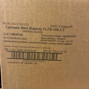 Starbucks Teavana Mint Majesty Herbal Infusion Tea ~100 CT Sachets BB Sept 2027 - Bild 1 von 1