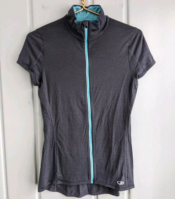 Camisa Icebreaker Comet Mujer Mediana Cremallera Completa Lana Merino Cool-Lite Atlética SS Foto 1 de 4