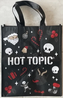 BOLSO DE MANO REUTILIZABLE HOT TOPIC BLACK FRIDAY GIVEAWAY CALAVERA NAVIDAD CON LOGOTIPO NUEVO SIN ETIQUETAS Foto 1 de 4