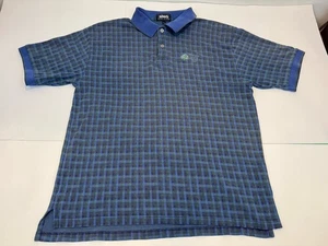 Vintage Ashworth Polo Shirt Mens Large Made USA Geometric Pattern Golf 90s - Picture 1 of 11