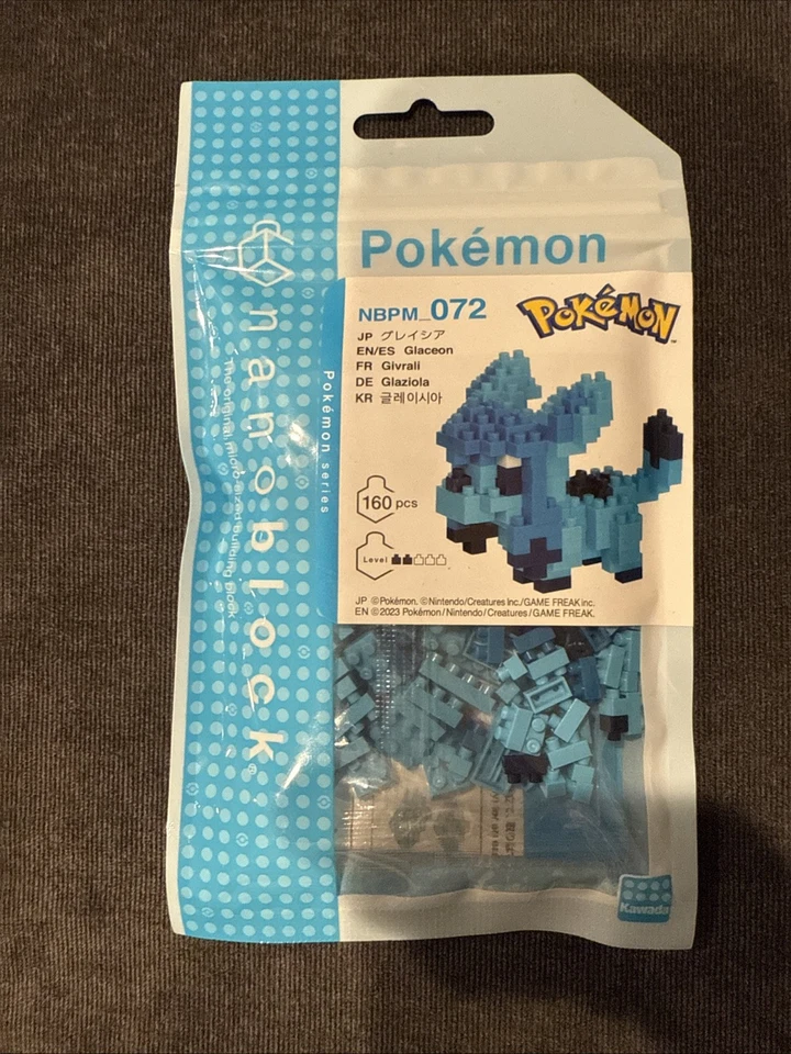 Pokemon Glaceon Eeveelution Nanoblock! 160 peças! Ótimo presente! - Imagem 1 de 1
