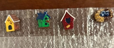 Quacker Factory Button Covers Lot BIRDHOUSES - Image 1 of 4