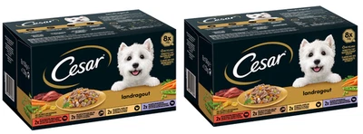 16 x 150g Cesar Hundefutter Nassfutter Multipack Landragout 4 Varietäten  - Bild 1 von 4