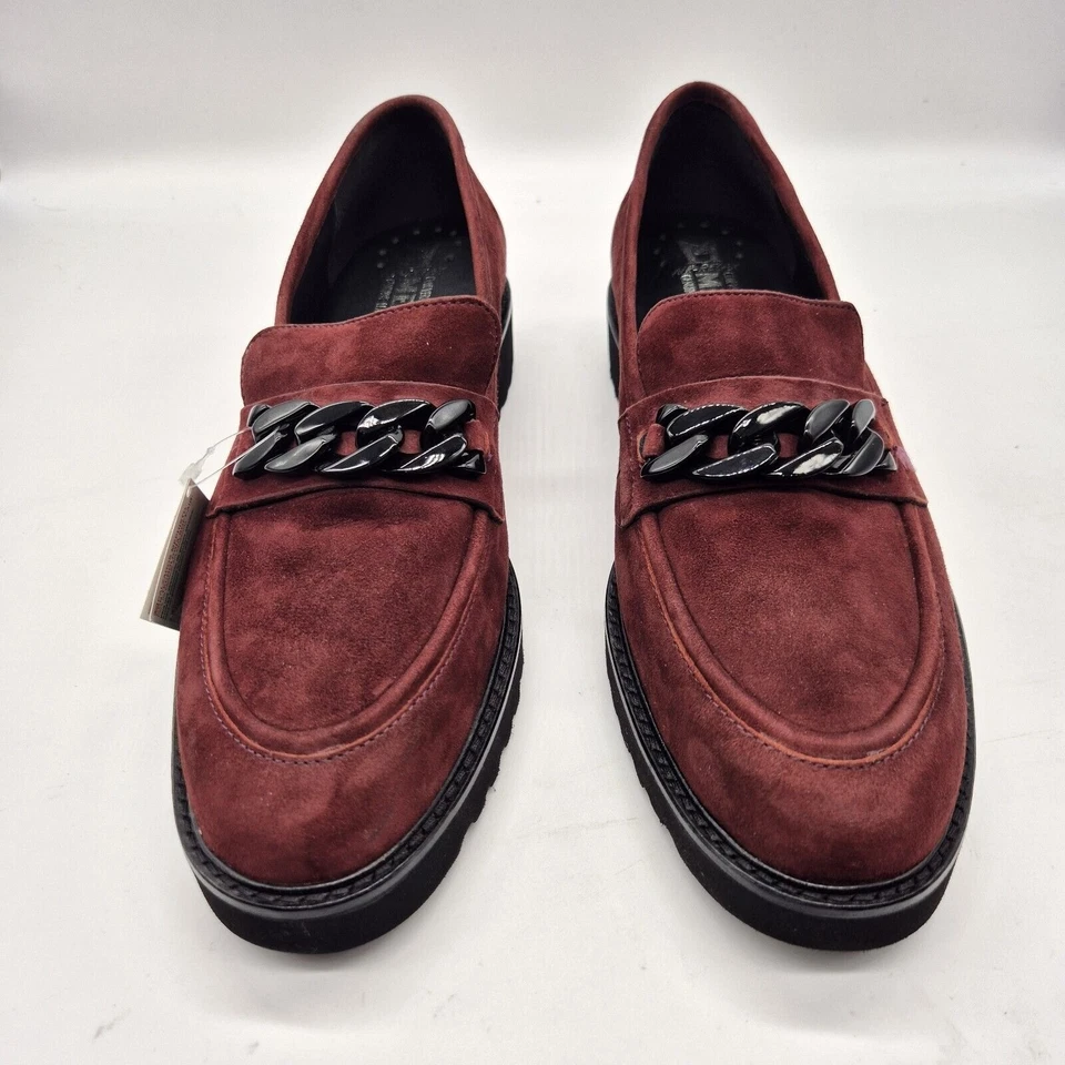 Mephisto Women's Size 9 Salka Lug Sole Loafers Burgundy Shoes Suede Leather 226 - Image 1 of 4
