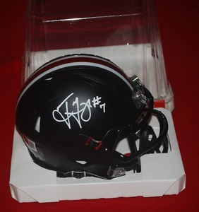 TED GINN JR OHIO STATE BUCKEYES Signed black Mini Helmet Beckett COA 1W548300 - Picture 1 of 3