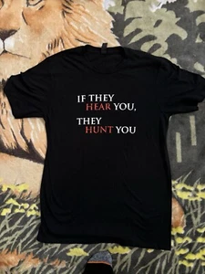A Quiet Place Promo T Shirt Sz Med Adult 2018 Black Double Sided - Picture 1 of 7