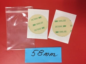2 pcs 58mm JJC 3M 300LSE DUAL-SIDED STICKERS ring to hold your adapter,/ SL1000  - Picture 1 of 3