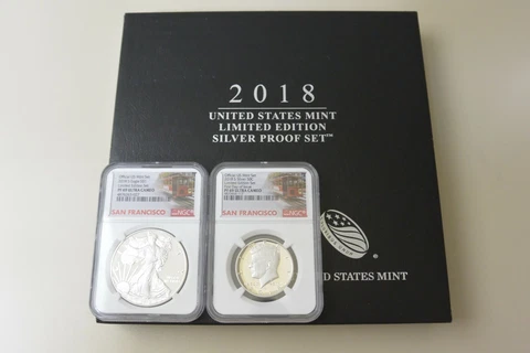 2018 S US MINT LIMITED EDITION SILVER PROOF SET W/NGC PF69 EAGLE AND KENNEDY Cover