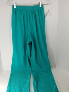 Pantalones Bobbie Brooks Cintura Elástica Elastizada Verde Jade Arrugado Talla Pequeña Nuevos Sin Etiquetas - Imagen 1 de 9