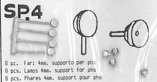 Accessori 1/43 FARI PROFONDITA' - ANTINEBBIA  4,00mm (SUPPORTO PHS4) TRON SP004 - Immagine 1 di 1