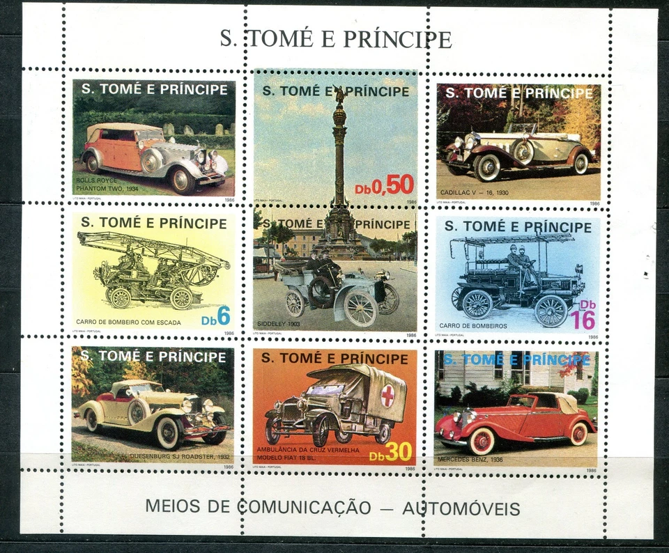 SAO TOME_202 1986 cars transport SHEET MLH - Image 1 of 1