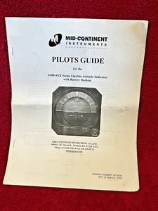 MID-CONTINENT INSTRUMENTS PILOT'S GUIDE FOR 4300-4XX ELECTRIC ATTITUDE INDICATOR - Picture 1 of 4