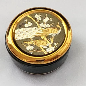Baratija/Joyero Vintage Porcelana Arte Asiático de Chokin Borde Chapado en Oro 24k - Imagen 1 de 11