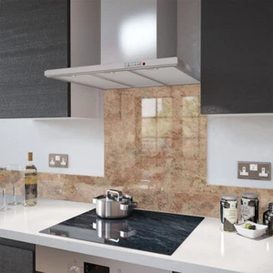 Premier Range "18 - Abstract Red Marble" Glass Splashback - Picture 1 of 4