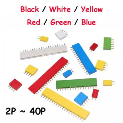 2Pin - 40Pin 2.54mm Strip Connector Colorful Female Single Row Header Socket Row - Image 1 of 4