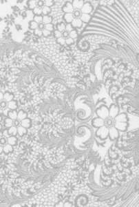Oilcloth Fabric Paradise Lace Silver Pattern Sold in Yard or Bolt - Picture 1 of 2