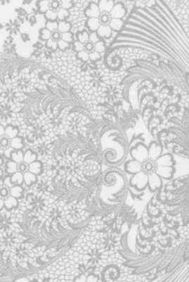 Oilcloth Fabric Paradise Lace Silver Pattern Sold in Yard or Bolt - Image 1 of 2