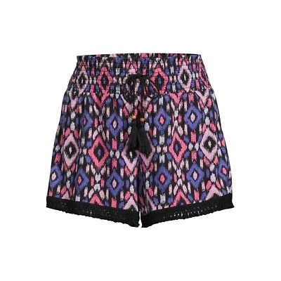 No Boundaries Juniors Gauze Shorts with Crochet Trim Large (11-13) Pink - Image 1 of 4