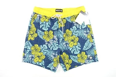 REEF PEQUEÑO 29-31 HAWAIANO TROPICAL SURF BAÑADOR PANTALONES CORTOS PARA HOMBRE NUEVO CON ETIQUETAS NUEVO Foto 1 de 4