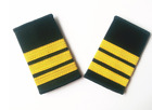 Pilot First Officer,3 Bar Epaulets, 3 Gold stripes on Navy Shoulder Boards