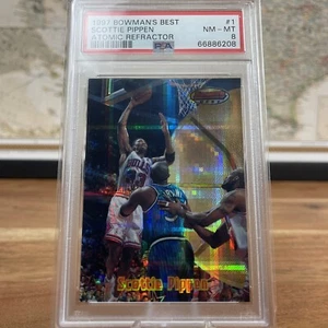 1997 Bowman’s Best Scottie Pippen Atomic Refractor PSA8 BULLS! HOF! #1 - Picture 1 of 3