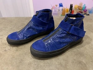 Arche France blaue Stiefeletten Wildleder/Glanzleder Reißverschluss Schnalle Gr. 4,5 US SELTEN! - Bild 1 von 9