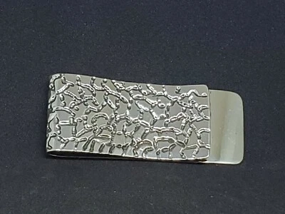 Handmade 925 sterling silver money clip,baroque style,new, hand carved design  - Image 1 of 4