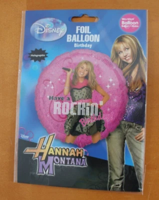Disney Hannah Montana Birthday Mylar Balloon Anagram Miley Cyrus - Image 1 of 2