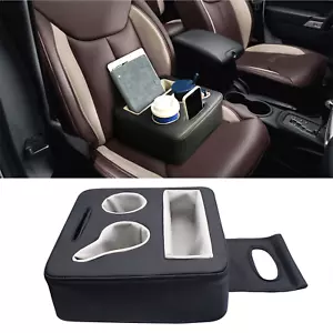 Universal 40oz Car SUV Back Seat Organizer Drink Phone Cup Holder Storage Pillow - Picture 1 of 12