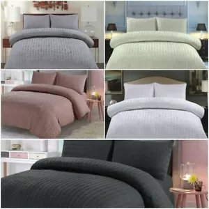 Copripiumone Seersucker con federe copriletto non ferro set biancheria da letto - Foto 1 di 29