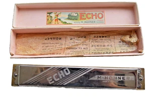 Vintage M. Hohner THE ECHO HARP Mundharmonika mit OVP, Germany - Bild 1 von 2