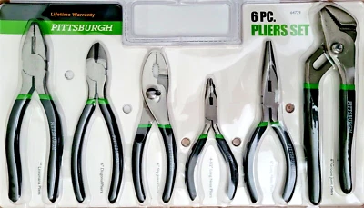 Pliers Set 6 Piece Wrench Set Non-Slip Grip Handles MIX - Image 1 of 2