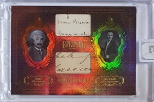 2024 Eternal Albert Einstein Robert Oppenheimer #RELICS RED /25 Dual Relics - Picture 1 of 4