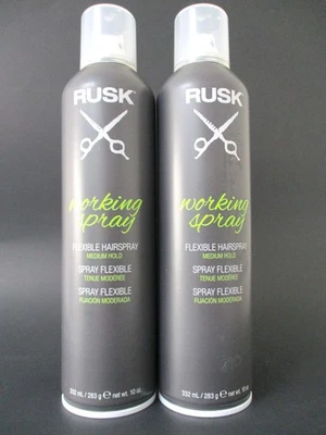 Rusk Spray de Trabajo Flexible Sujeción Media Spray 10 OZ Paquete de 2 Foto 1 de 2