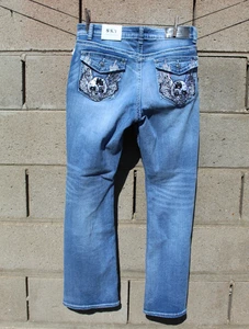 Jeans Sky Skull 13/14 XL blu denim strass cristallo Nordstrom OFFERTA 147 nuovo - Foto 1 di 9
