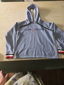 Tommy Hilfiger Unisex Long Sleeve Fleece Pull-Over Hoodie Size Xs  - Picture 1 of 8