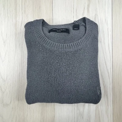 All Saints Olnar Crewneck Pullover Sweater Mens Size S Small Gray - Image 1 of 4