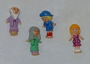 Polly Pocket Funtime Clock 4 Figures Bluebird - Picture 1 of 2