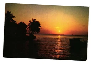Florida Sunset Postcard H W Hannau Photography Color Miami Beach FL Vintage - Picture 1 of 2