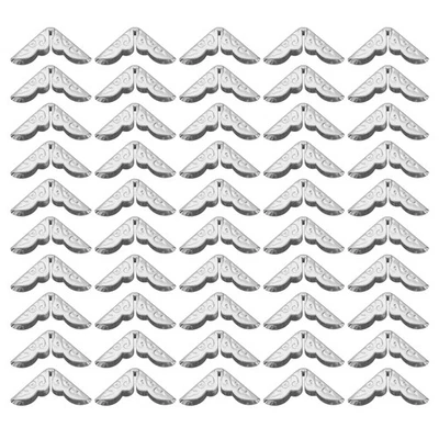 15mm Metal Book Corners,100pcs Photo Corners Book Corners Protector,Silver Tone Foto 1 de 4