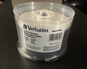 50 Verbatim 94971 DVD-R 4.7 GB 8x White inkjet Printable NEW SEALED - Picture 1 of 1