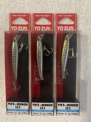 (LOTE DE 3) PINOS YO-ZURI MINNOW 50mm COR COMO NA FOTO NOVO NA CAIXA YO ZURI - Imagem 1 de 4